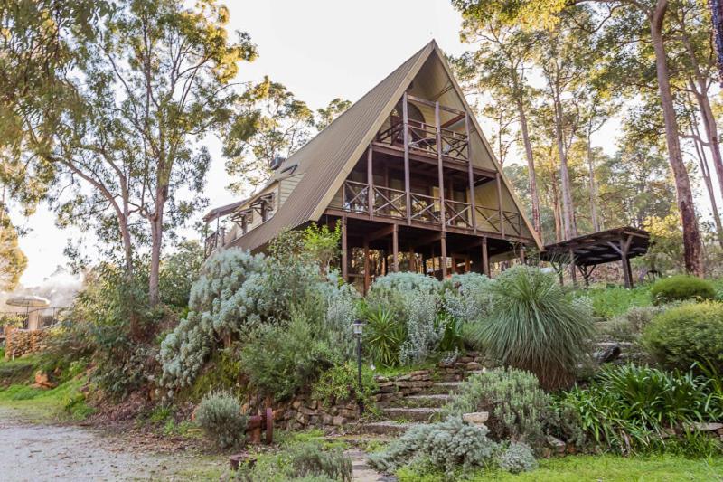 a large house with a gambrel roof at Lavenderpatch in Mundaring