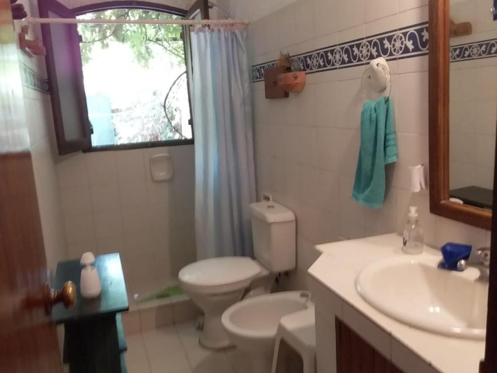 Koupelna v ubytování Las Cabañas de Ana