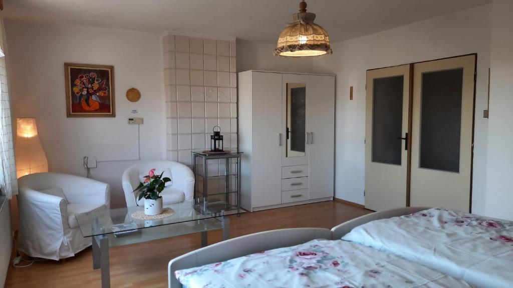 Voodi või voodid majutusasutuse Apartmán Levandule toas