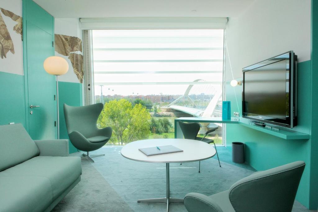 TV a/nebo společenská místnost v ubytování Hotel Hiberus