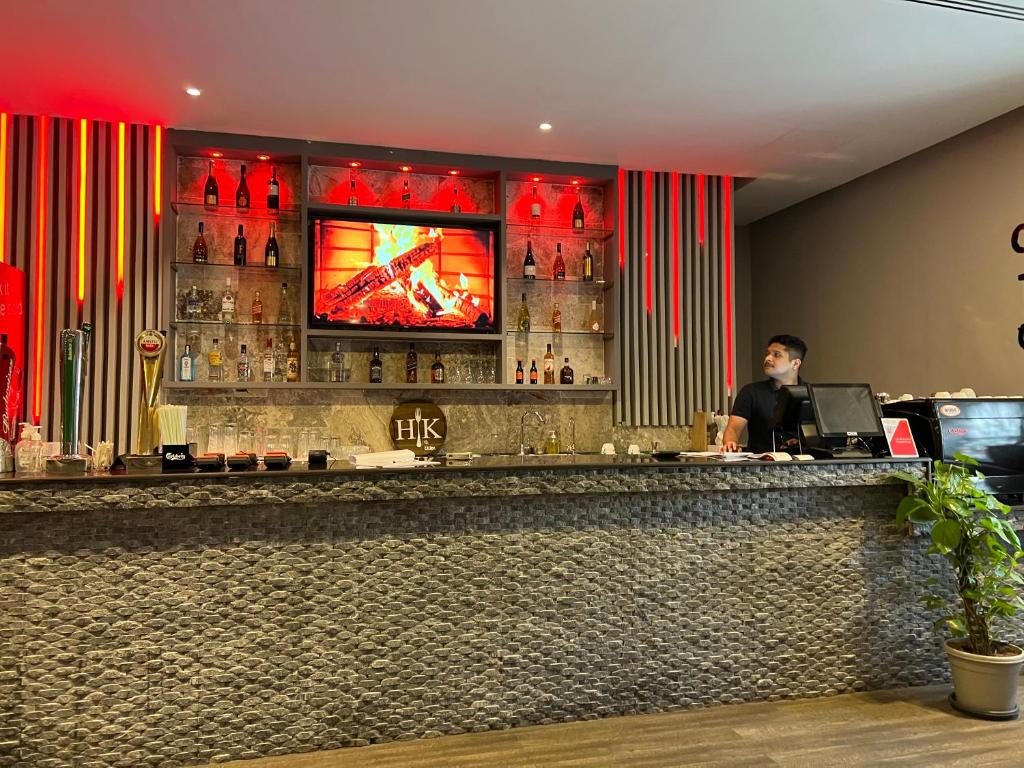 Lounge nebo bar v ubytování Mutrah Hotel