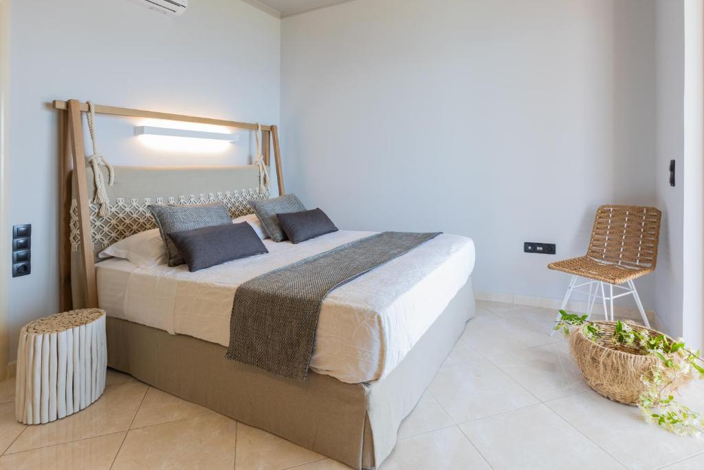 A bed or beds in a room at Villa Di Capri