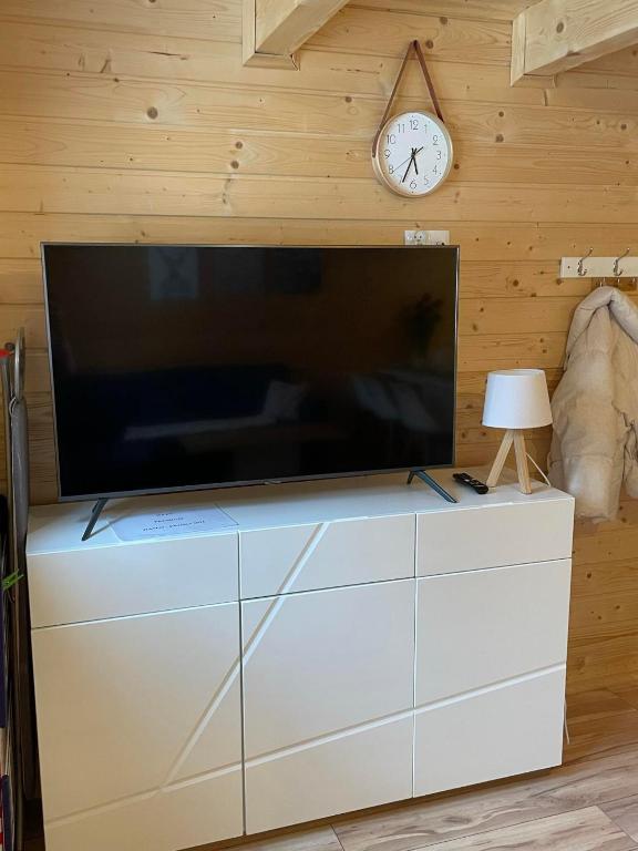 TV a/nebo společenská místnost v ubytování Domek Sudecki Karłów