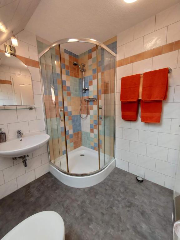 Koupelna v ubytování Apartment 1 Unter den Eichen