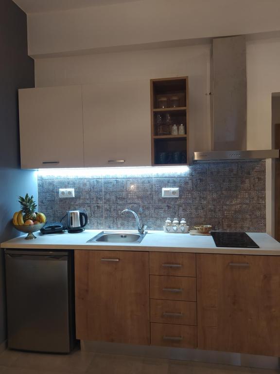 Kuchyň nebo kuchyňský kout v ubytování Vivere studios