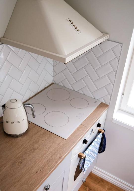 Kuchyň nebo kuchyňský kout v ubytování Spacious Supeluse Apartment