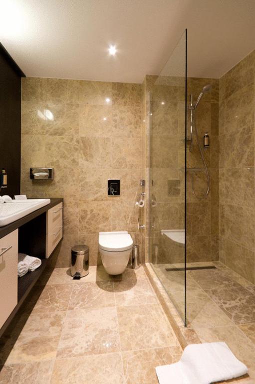 Koupelna v ubytování Hotel Mousson