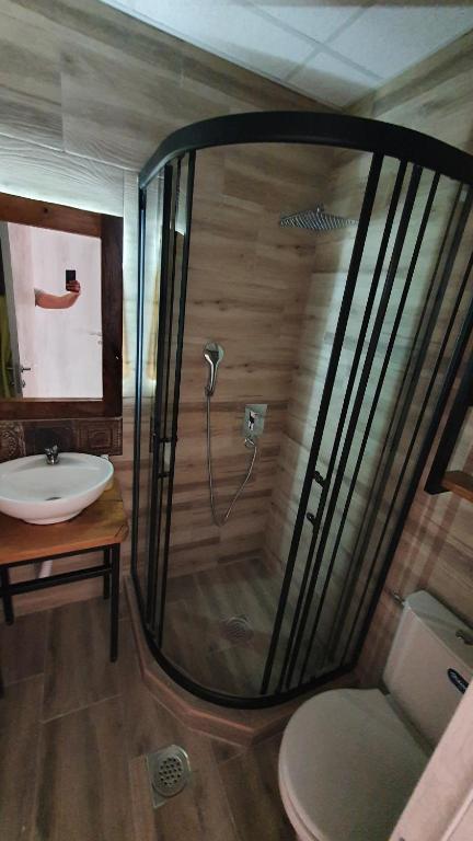 Koupelna v ubytování Castello Inn