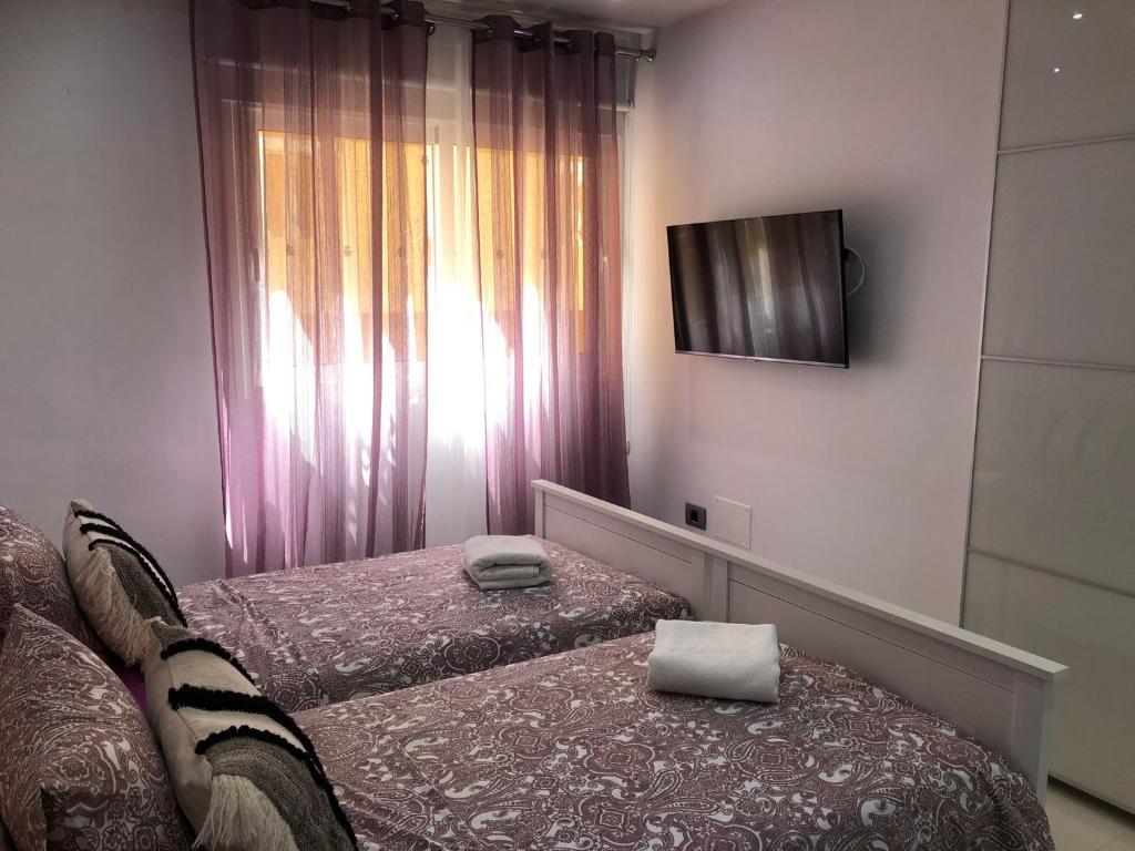 Postel nebo postele na pokoji v ubytování Apartamento con impresionantes vistas y piscina