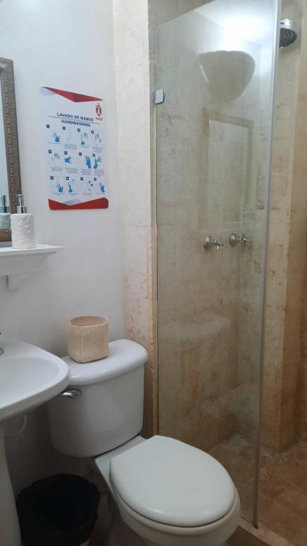 Koupelna v ubytování Casa Cordoba Román