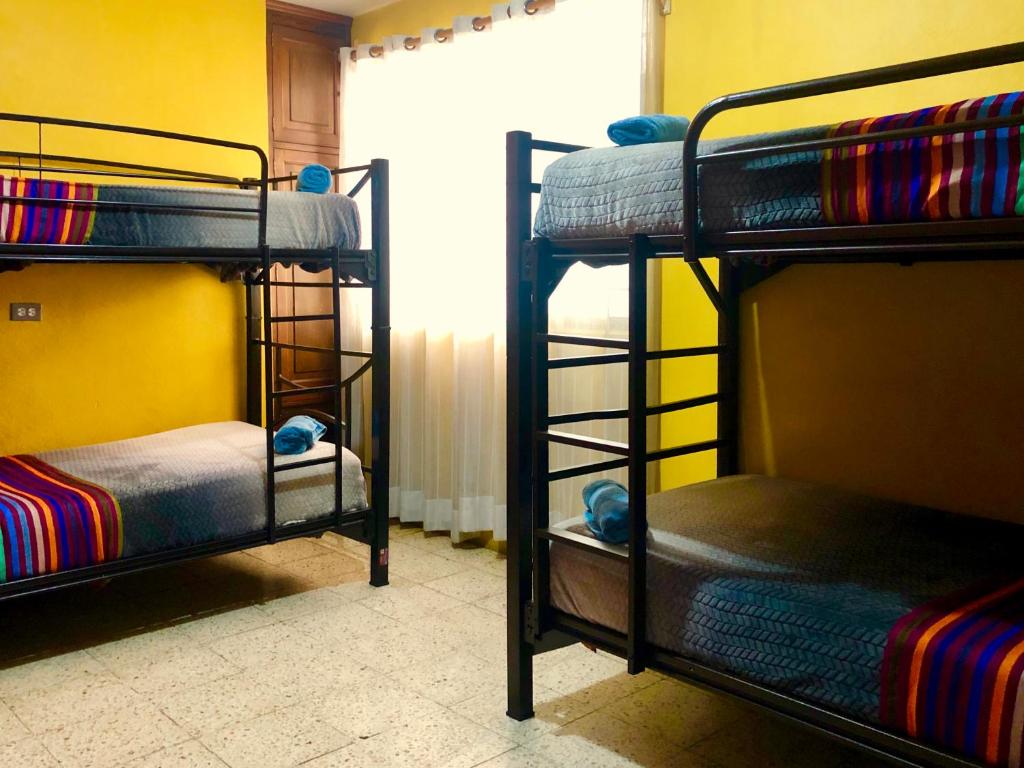 Letto o letti in una camera di Hostal Central Oaxaca