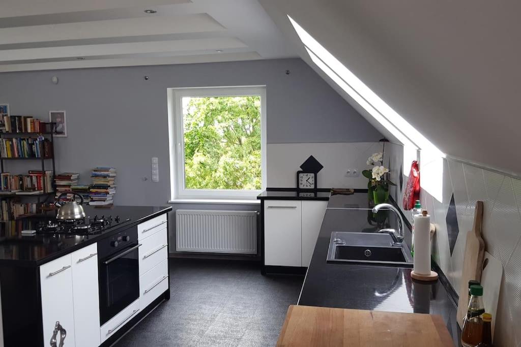 Kuchyňa alebo kuchynka v ubytovaní Apartamenty Holiday Slaw jacuzzi bilard