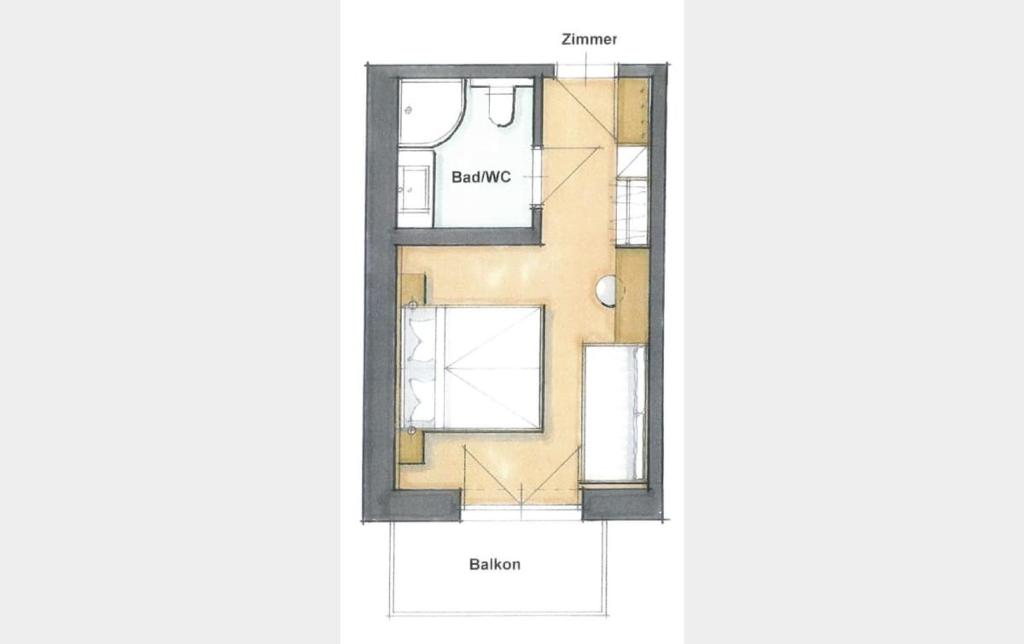 Půdorys ubytování Gästehaus Mirzl