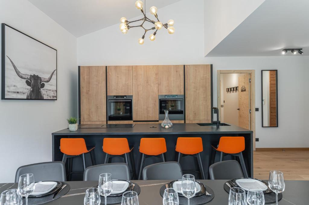 Kuchyň nebo kuchyňský kout v ubytování Quintessence - Apt B303 - Châtel - Châtel Multipass Été 2025 en option au tarif de 3euros par jour et par personne