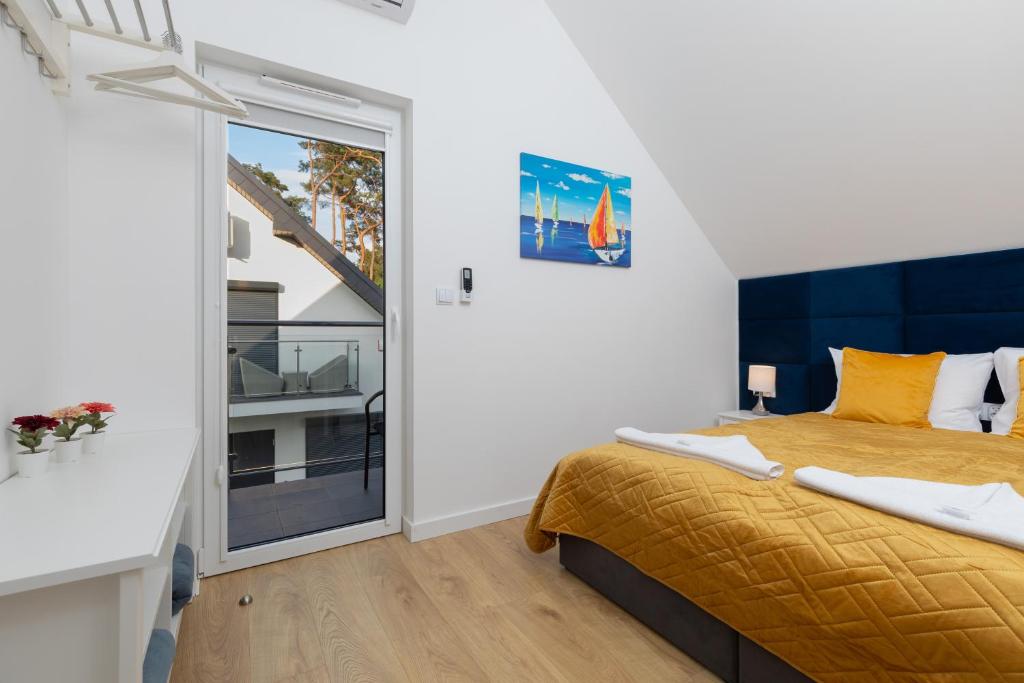 Postel nebo postele na pokoji v ubytování Horizon Park Apartment by Noclegi Renters