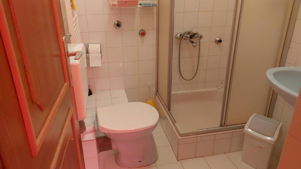 Koupelna v ubytování Ádám Vendégház