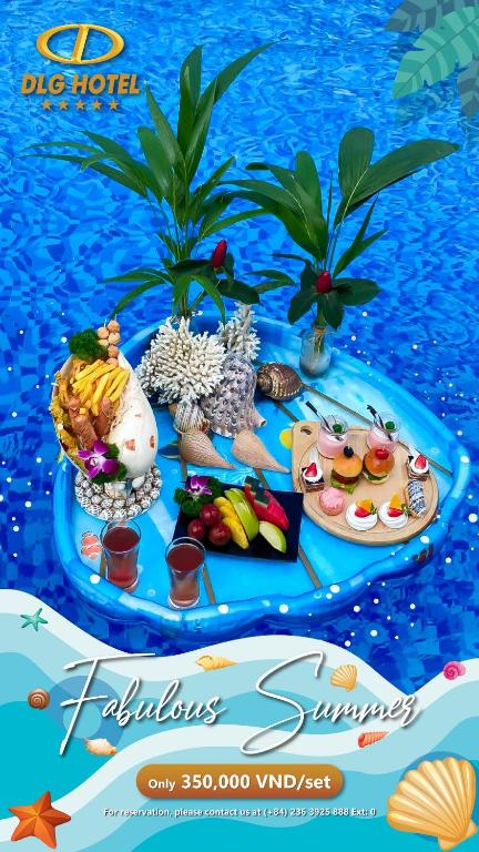 a flyer for a party in the water with food at DLG Hotel Danang in Da Nang