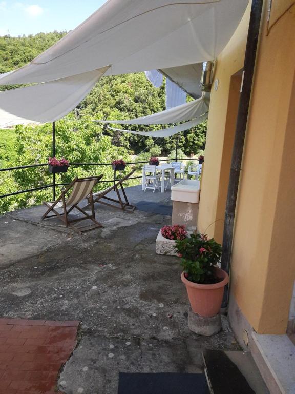 Balkón nebo terasa v ubytování Cà gialla de Drignana