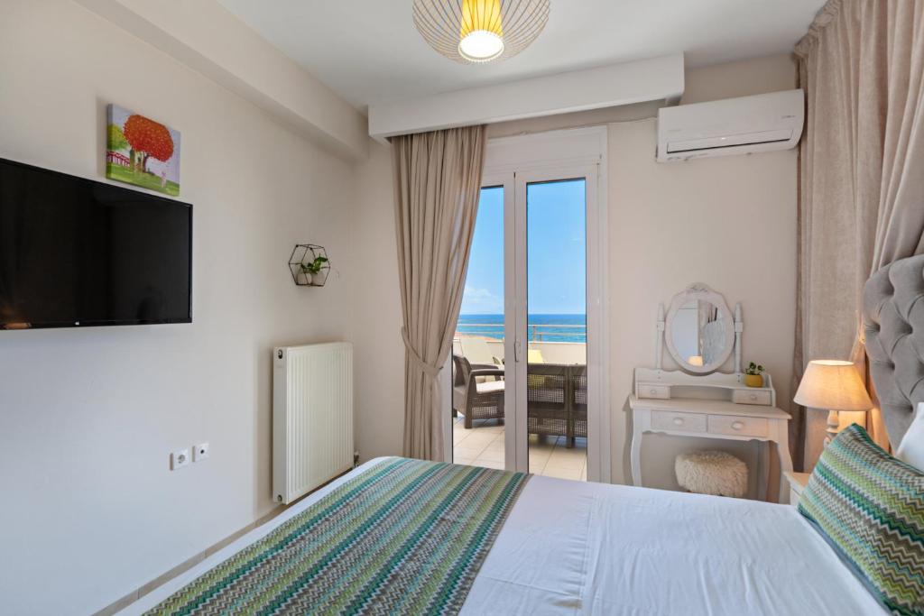 Posteľ alebo postele v izbe v ubytovaní View Sea Apartment
