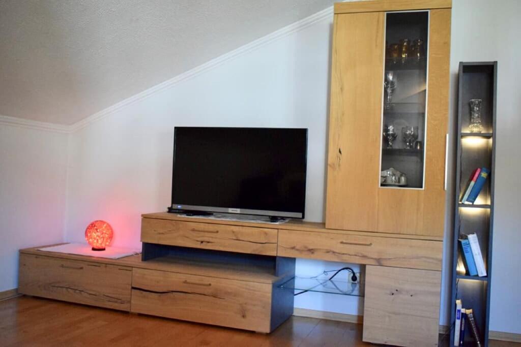 TV a/nebo společenská místnost v ubytování Ferienwohnung Geiger