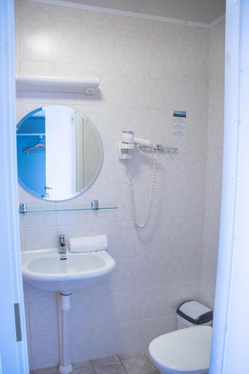 Koupelna v ubytování Hotel Promenaadi