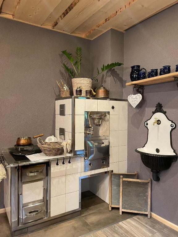 Köök või kööginurk majutusasutuses Chalet am Weißenbach