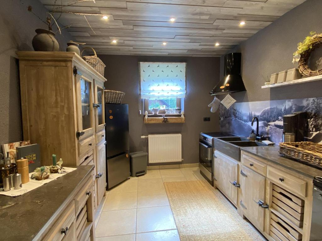 Köök või kööginurk majutusasutuses Chalet am Weißenbach