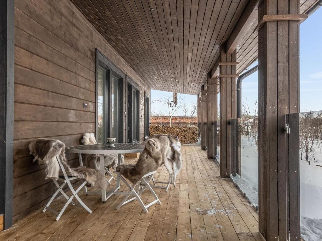 Balkón nebo terasa v ubytování Holiday Home Haltinmalla by Interhome