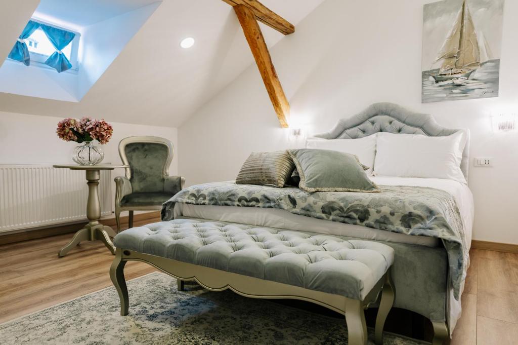 Un pat sau paturi într-o cameră la Casa Gallo
