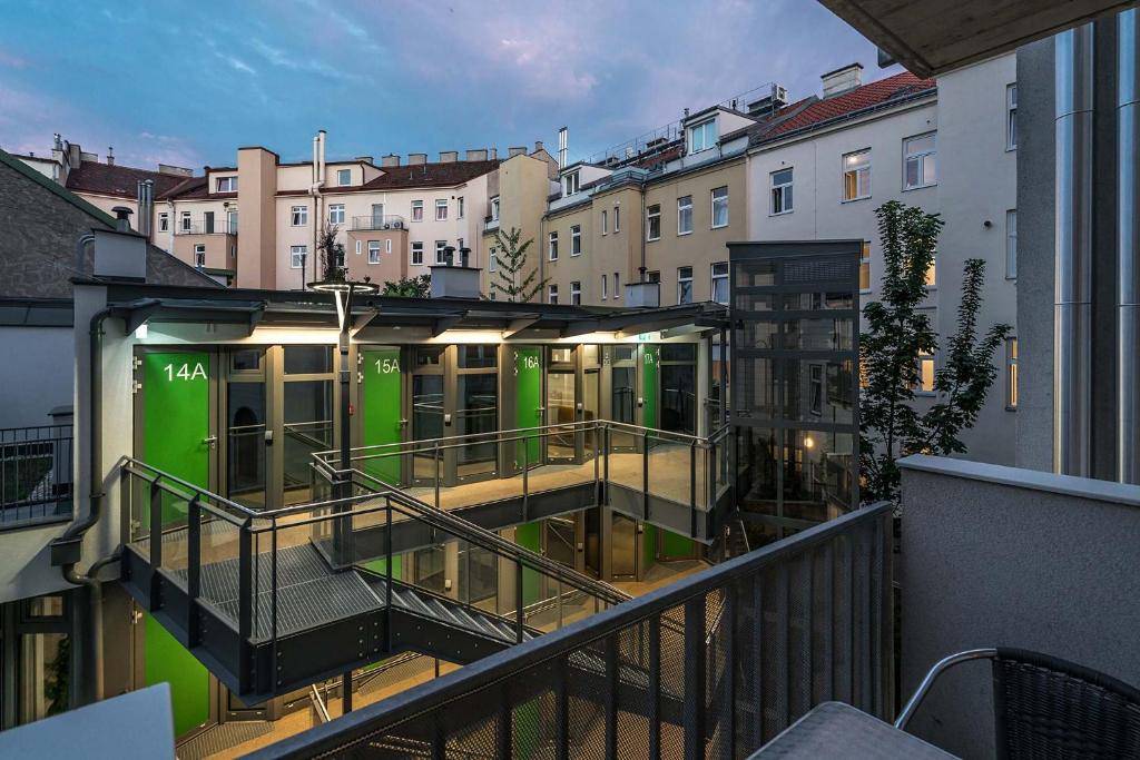 O edifício onde o aparthotel está situado