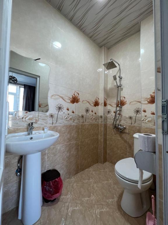 Koupelna v ubytování hotel Vaxx