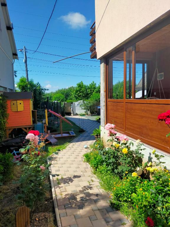 Zahrada ubytování Casa Veseliei