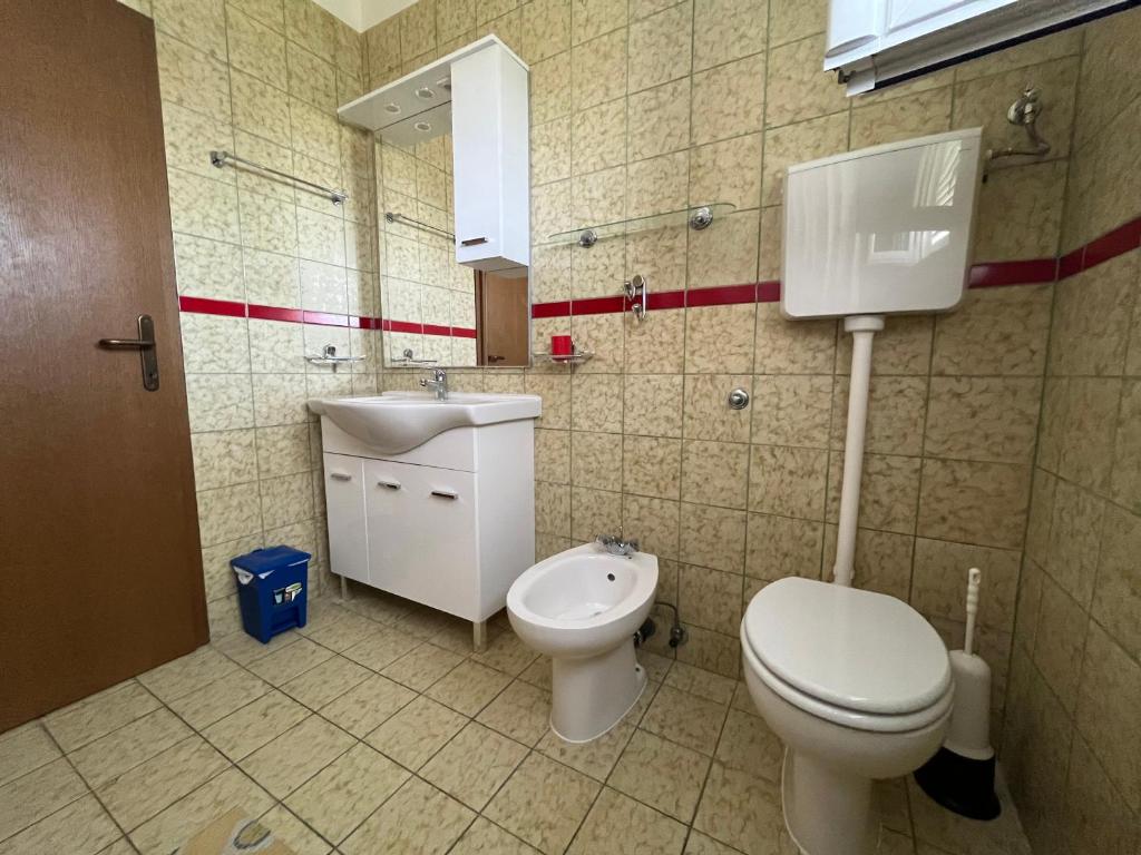 Koupelna v ubytování Apartments Vuksan