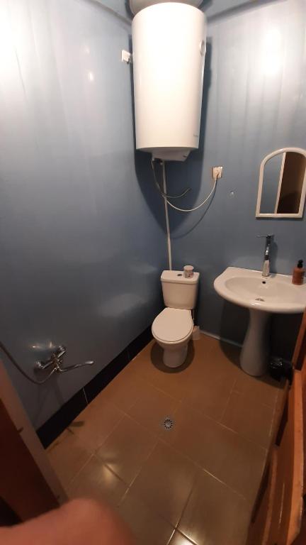 Koupelna v ubytování Guesthouse SVANURI SAKHLI