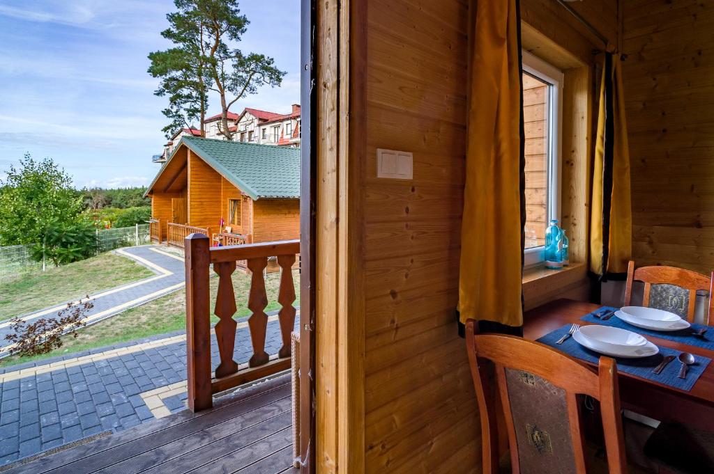 Balkón nebo terasa v ubytování Morska Osada domki blisko morza
