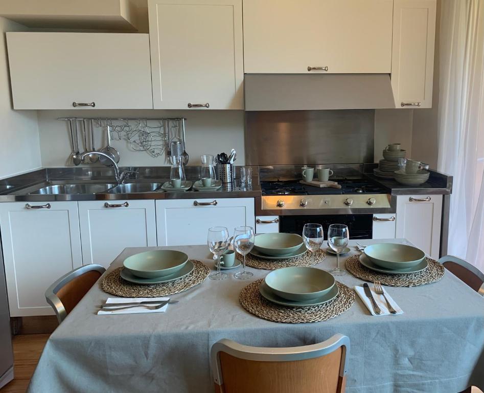 Kuchyň nebo kuchyňský kout v ubytování B&B Dolomiti