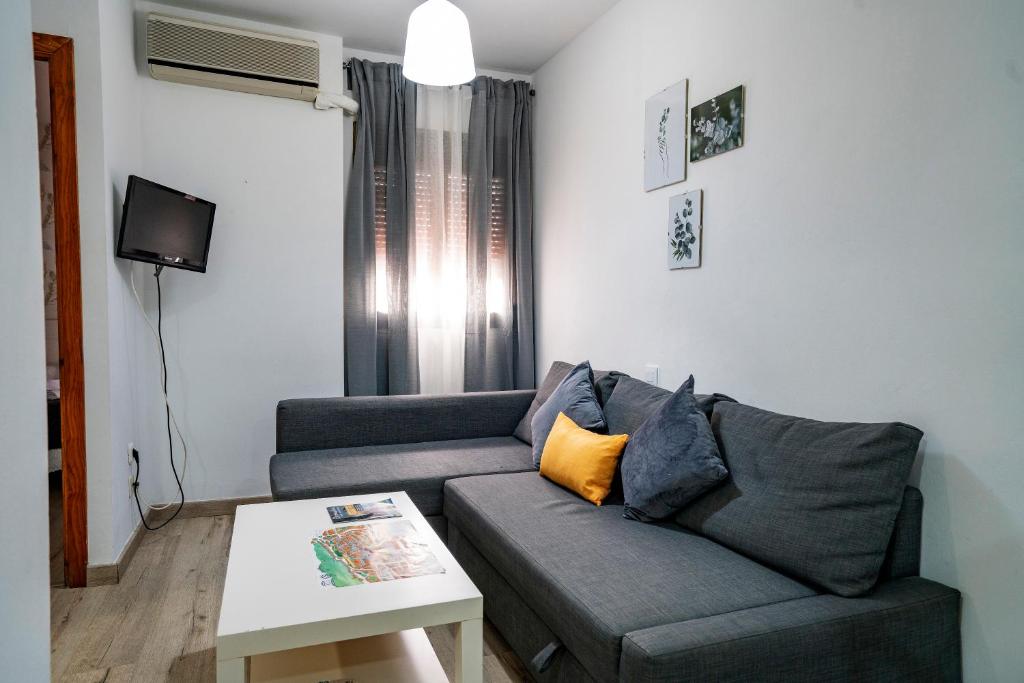 Posezení v ubytování Hostal Plaza de Italia