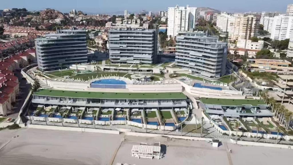 an aerial view of a building in a city at Sidi Luxury (Beach & Golf) in Alicante