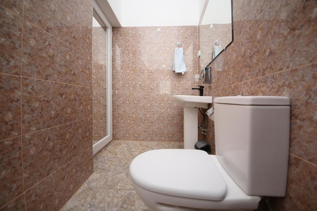 Koupelna v ubytování Hostel Mandaria