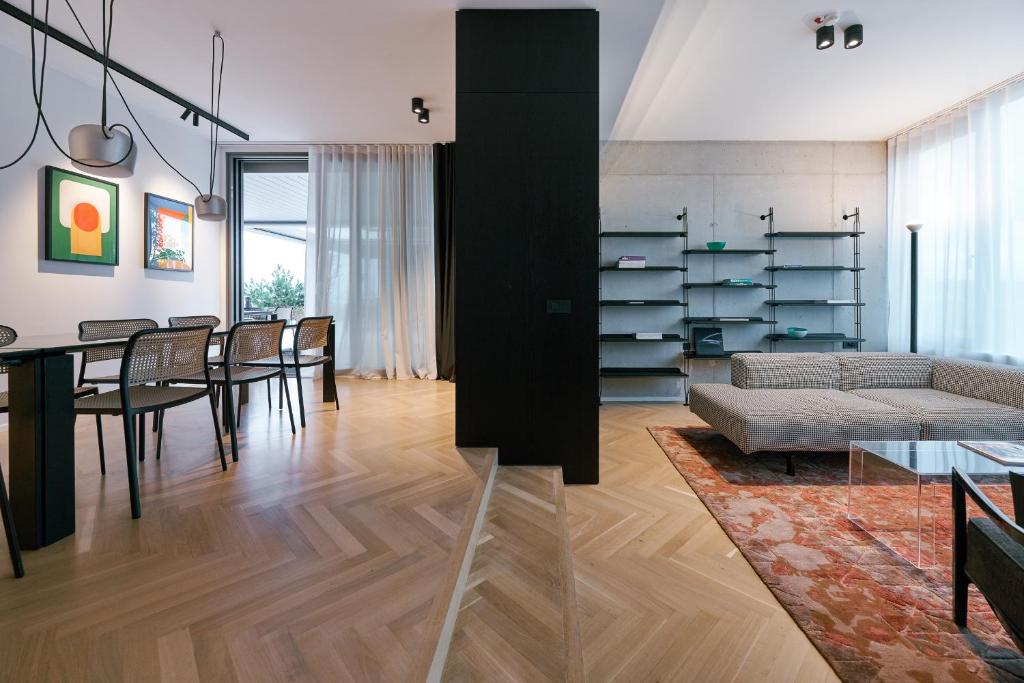 Posezení v ubytování NEU RESIDENCES smart stay