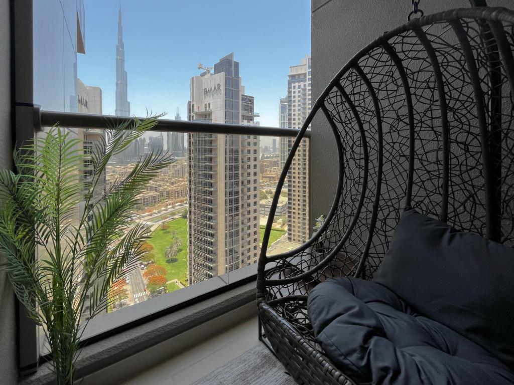 Posezení v ubytování Trophy Elite Elegance Suites with Panaromic Burj Khalifa Views