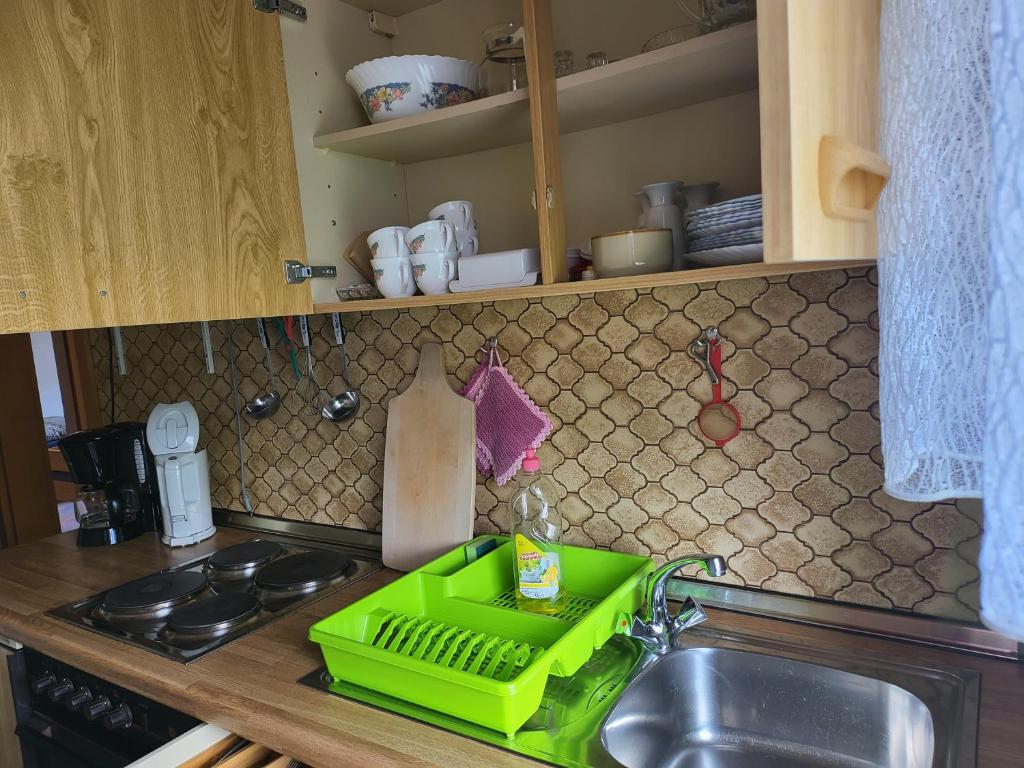 Kuchyň nebo kuchyňský kout v ubytování Hotel Zur Schanze