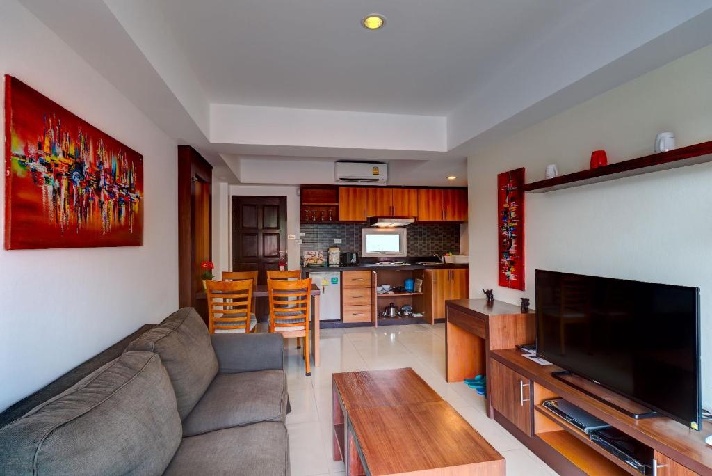Kuchyň nebo kuchyňský kout v ubytování Krabi Apartment-SHA Extra Plus