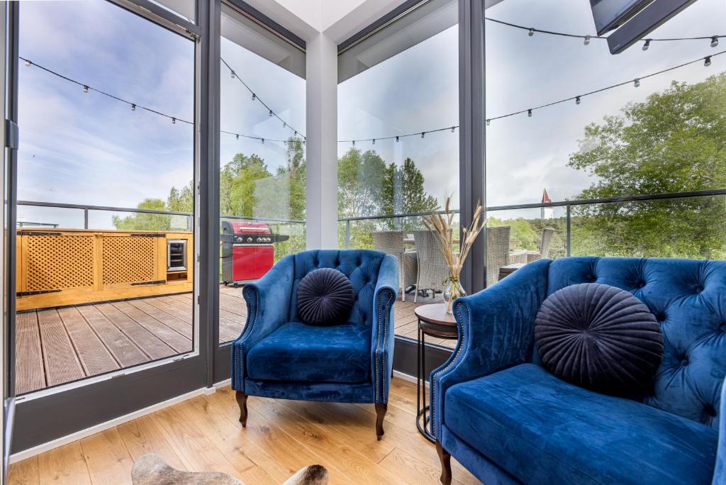 Χώρος καθιστικού στο #stayhere - Apartment with Terrace BBQ at Šventosios Vartai