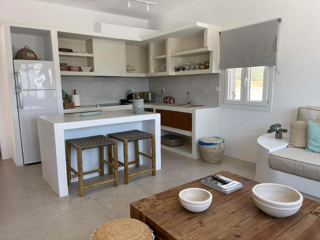 Kuchyň nebo kuchyňský kout v ubytování Voras Villa Panagia Beach