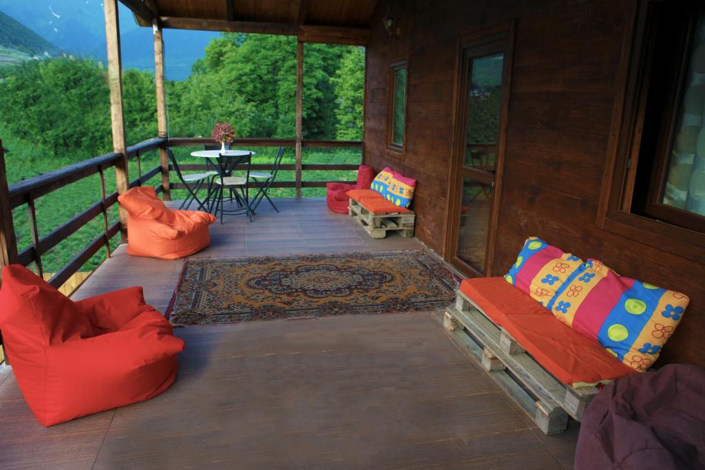 Posezení v ubytování Cottage Woodside