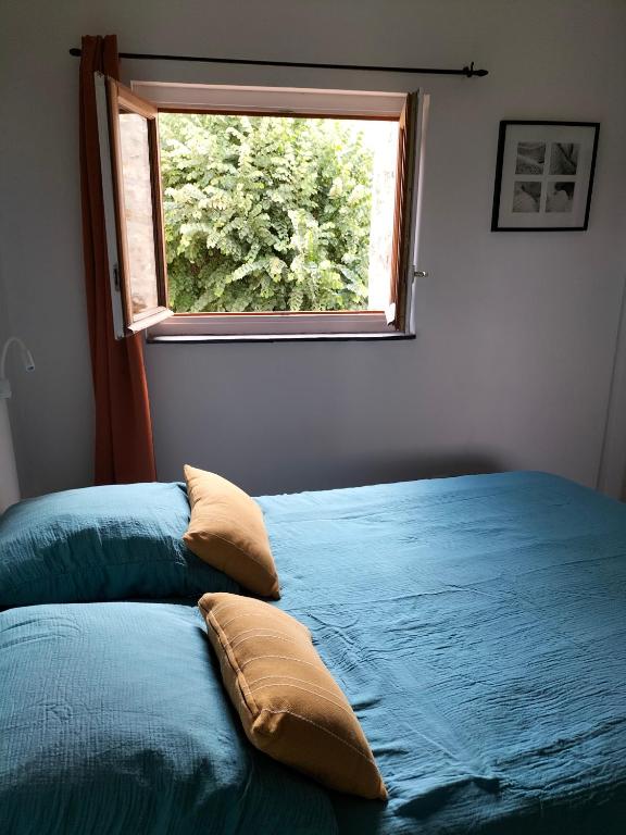 Postel nebo postele na pokoji v ubytování Chambre d'hôtes Les Tomettes
