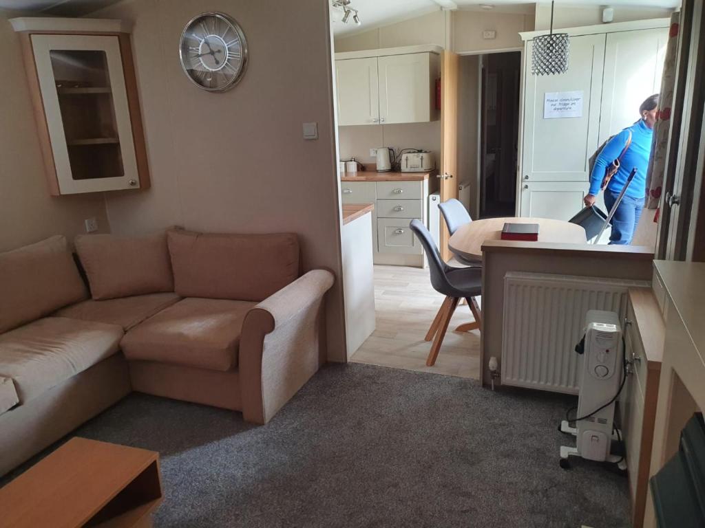 A seating area at Stunning 3-Bed Caravan in Clacton-on-Sea