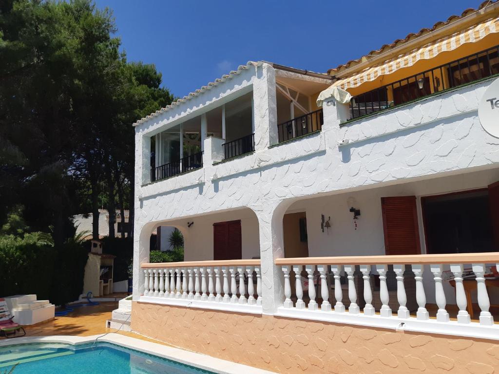 Bazén v ubytování Ferienwohnung mit Privat-Pool nebo v jeho okolí