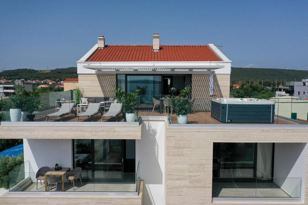 Balkón nebo terasa v ubytování DʻArt Villa